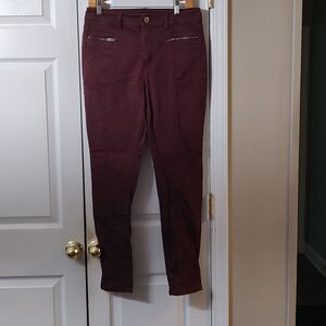 American Eagle burgundy hi rise jeggings  Sz 10